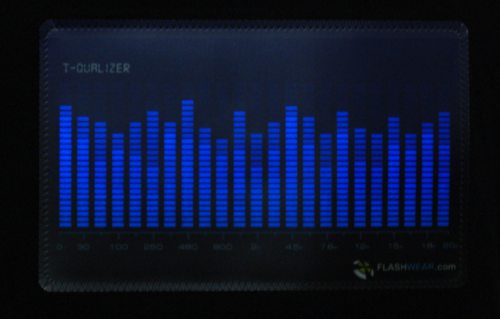T-Qualizer Equalizer Leucht T-Shirt Techno Blau