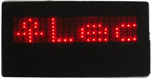 LED Badge rote Laufschrift