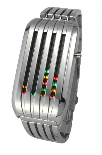 Tokyoflash Barcode Silber mit mehrfarbigen LEDs