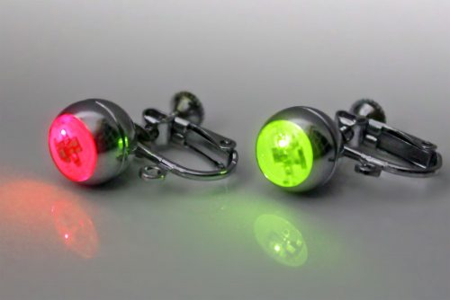 LED Ohrclip rot - gruen