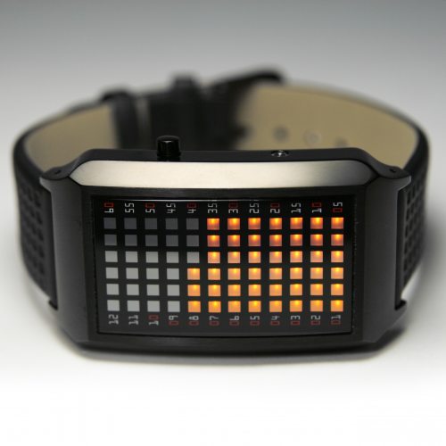 Pimp LED Watch PAE black- orange LED Display Leather
