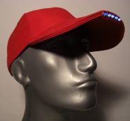 Basecap rot mit 5 weissen LED s