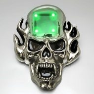Totenkopf Schnalle chrom