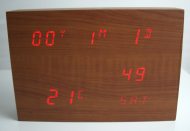 LED Uhr Holz1