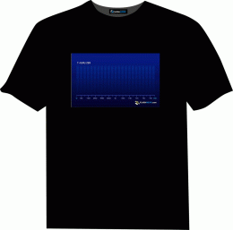 T-Qualizer Equalizer Leucht T-Shirt Techno Blau