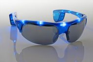 Retro LED-sunglasses blue