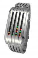 Tokyoflash Barcode Silber mit mehrfarbigen LEDs