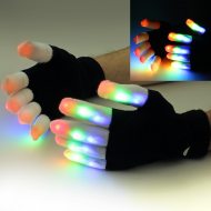 1 Paar LED-Handschuhe Multicolor 6 Modi Leucht- & Blink Handschuhe