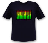 10-Kanal leuchtendes Equalizer LED T-Shirt Mann Rave Party DJ Shirt Herren Ucult