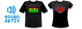 LED-Shirt Equalizer Mann Frau