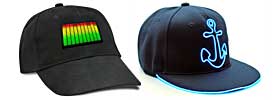 10-Kanal LED Equalizer Snapback Cap Ucult I Leuchtende Partymütze mit 5  Leuchtoptionen für Festivals Schlagerparty Raves & Konzerte ! I LED-Fashion  Berlin