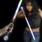 Preview: LED-Lichtschwert mit Kristallknauf