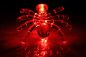 Preview: LED Spinnen Kette Blinkende Halskette Halloweenparty