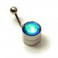 Preview: LED-Bauchnabelpiercing mit Facettenstein I Leuchtender Bauchnabel Nabelschmuck Bananabell Nabelpiercing I Piercing am Bauchnabel