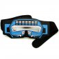 Preview: Cyborg LED-Augenmaske blau Vintage Roboter Maske