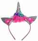 Preview: Unicorn glitter headband with colorful LEDs