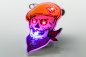 Preview: LED-Anstecker Zombie-Soldat Anstecker Brosche Blinki Pin Button
