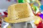 Preview: Pailletten-Hut mit bunten LEDs