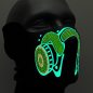Preview: Biohazard LED-Maske Atemmaske Motiv Gasmaske Sprachgesteuert