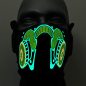 Preview: Biohazard LED-Maske Atemmaske Motiv Gasmaske Sprachgesteuert