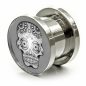 Preview: LED Ohr-Plugs Totenkopf Ohrschmuck I LED-Plug