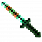 Preview: Pixelschwert Grün mit Beleuchtung