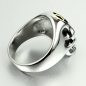 Preview: Silver skull ring pentagram made of stainless steel I skull jewelry