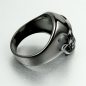 Preview: etNox Totenkopf Edelstahl-Ring Black Skull I Schwazer Totenkopfring