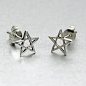 Preview: Pair of earrings made of 925 silver - pentagram