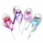 Preview: LED-Wunderrassel Stab mit Schleife 4 Farben I Blinkstab Party Leucht-Rassel bunte LEDs I Blinkende bunte Kinderrassel