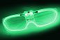 Preview: geräuschaktivierte nerdbrille mit leds grün