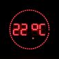 Preview: led wallclcok red