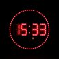 Preview: Red LED Wall Clock