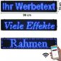 Preview: LED-Laufschrift 99x19 blau leds WiFi
