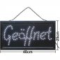 Preview: LED Geöffnet Schild weiß weiss