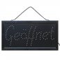 Preview: LED Schild Geöffnet weiß 48x25 cm Reklame Ladenschild Geöffnet offen Geschäft Leuchtschilder Strom sparend