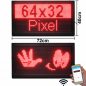 Preview: LED ticker 72x40 cm red WiFi advertising sign indoors P10