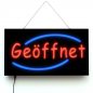 Preview: LED Ladenschild Geöffnet Leuchtkasten 44x24cm | 3 Leuchtmodi | Leuchtreklame Schild OFFEN | Schaufensterschild | offen | open