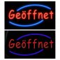 Preview: LED Ladenschild Geöffnet Leuchtkasten 44x24cm | 3 Leuchtmodi | Leuchtreklame Schild OFFEN | Schaufensterschild | offen | open