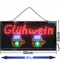 Preview: LED Glühwein Schild leuchtend