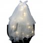 Preview: LED-Perlenschleier mit weißer Schleife