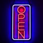 Preview: Neon sign OPEN upright