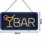 Preview: Barschild Neonoptik in blau pink gelb weiss
