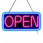 Preview: Large & Bright LED Sign Open I Pink-Red Neon