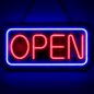 Preview: Open-Schild Neonoptik in blau rot