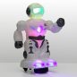Preview: LED toy robot with sound 19 cm I battle sounds I action figure I change direction when touched I electronic children's toy