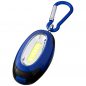 Preview: Blue carabiner flashlight pendant I key ring with bright COB flashlight I 3 light effects I practical magnetic holder I gadget