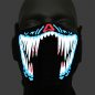 Preview: Leuchtende Monstermaske I Karenval & Fasching LED Maske Kostüm Erwachsene 2024 I Gruselige Halloweenmaske Männer-Maske Frauenmasken Kinder