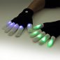 Preview: 1 Paar LED-Handschuhe Multicolor 6 Modi Leucht- & Blink Handschuhe