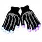Preview: Leuchtende Halloween Handschuhe  Skelett LED-Handschuhe Karneval Fasching